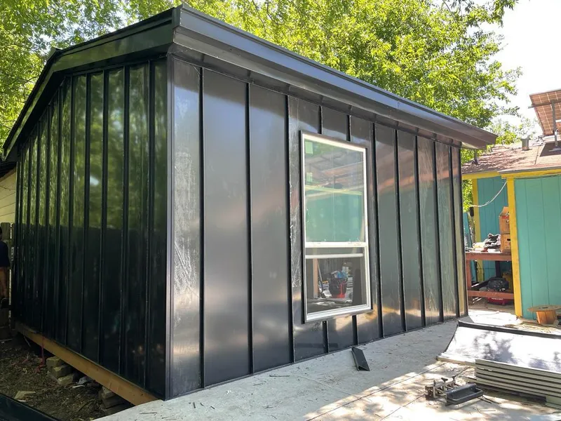 Black standing seam metal wall panels for Metal Roof Installation in Maurice River