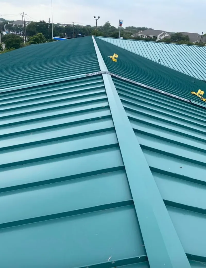 Green commercial metal roof ridge and valley for Metal Roof Repair in Maurice River